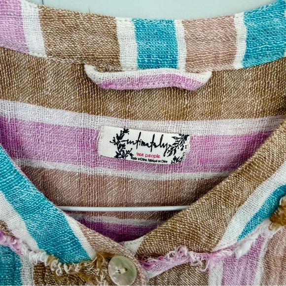 FREE PEOPLE INTIMATELY Beachy Linen Cotton Tunic Top - Picture 7 of 8